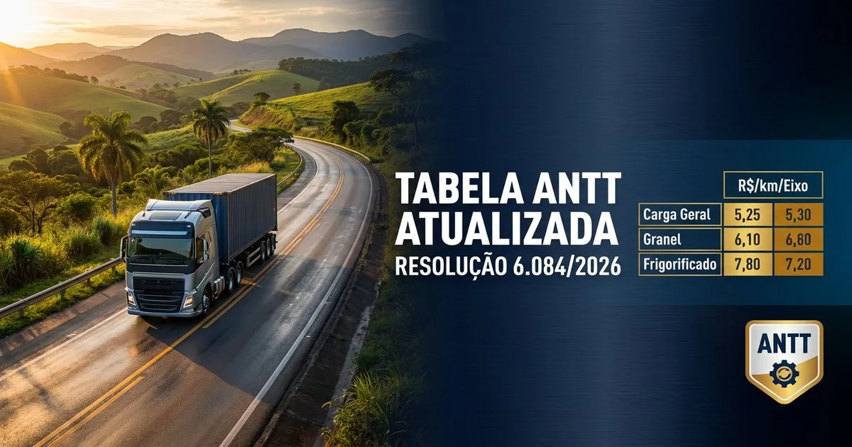 Nova Tabela ANTT 2026: Piso Mínimo de Frete Atualizado