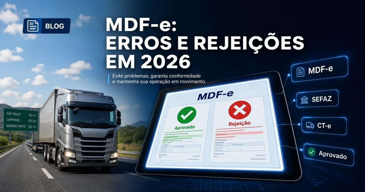 MDF-e: Erros Mais Comuns e Como Evitar Rejeições em 2026