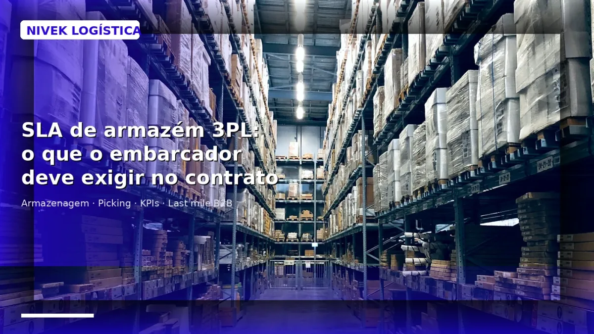 SLA de armazém 3PL: o que o embarcador deve exigir no contrato